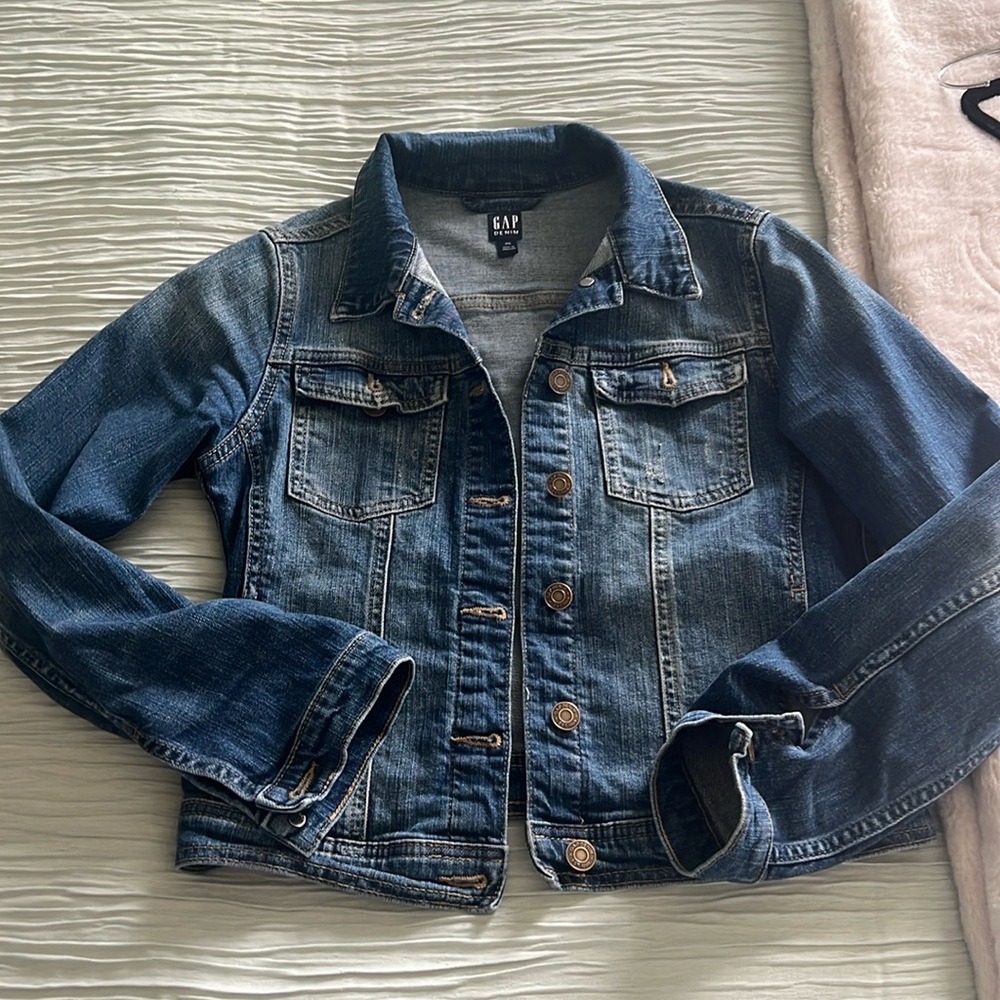 Gap denim cropped jacket, girl size xxl